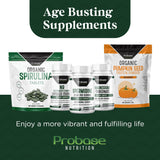 Probase Nutrition Spiruline – protéines vegetales et acides gras.