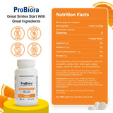 ProBiora Health tablettes orange, gros plan sur la couleur vivante.