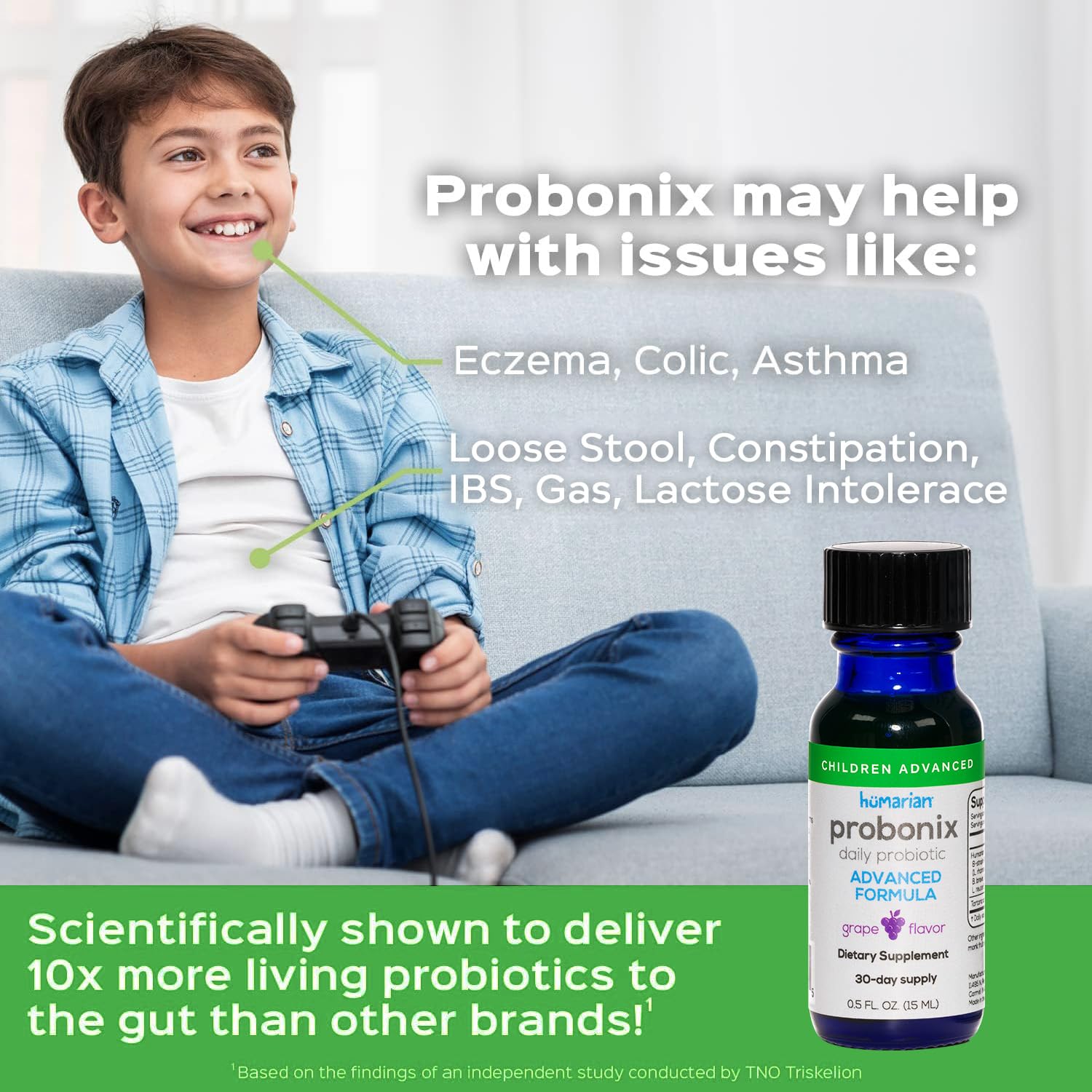 Probonix enfants, dose quotidienne raisin pour routine.