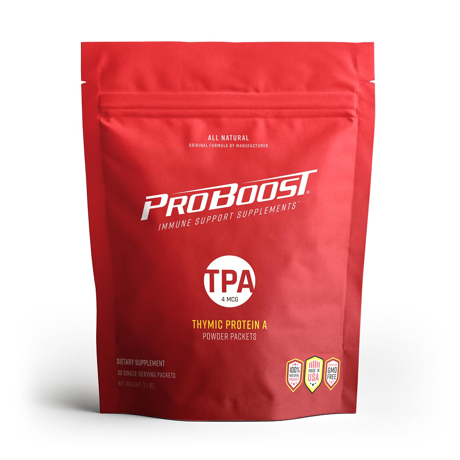 ProBoost Thymic Protein A : emballage pratique pour paquets quotidiens.