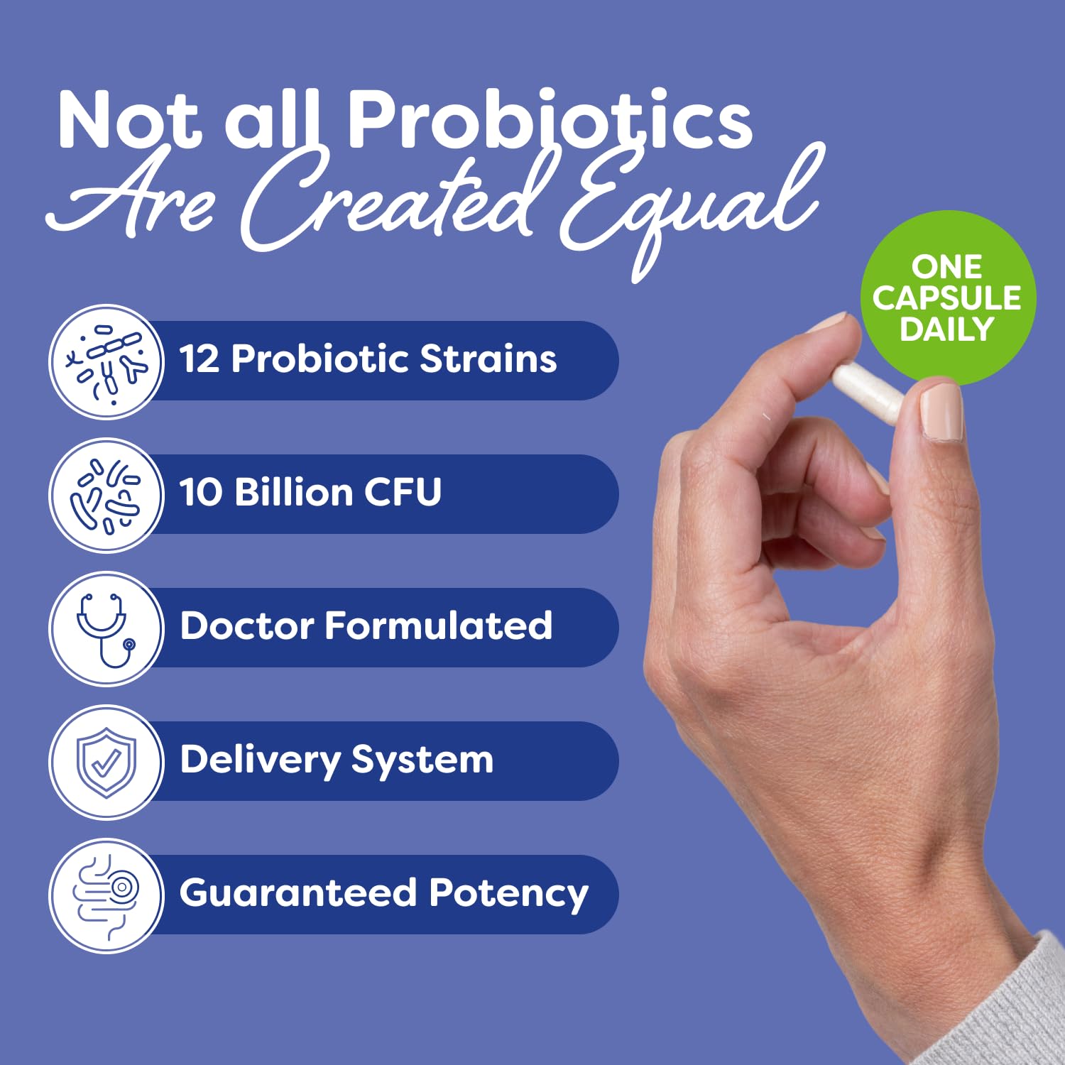 Flacon Probulin Daily Care de 30 capsules pour une routine simple.
