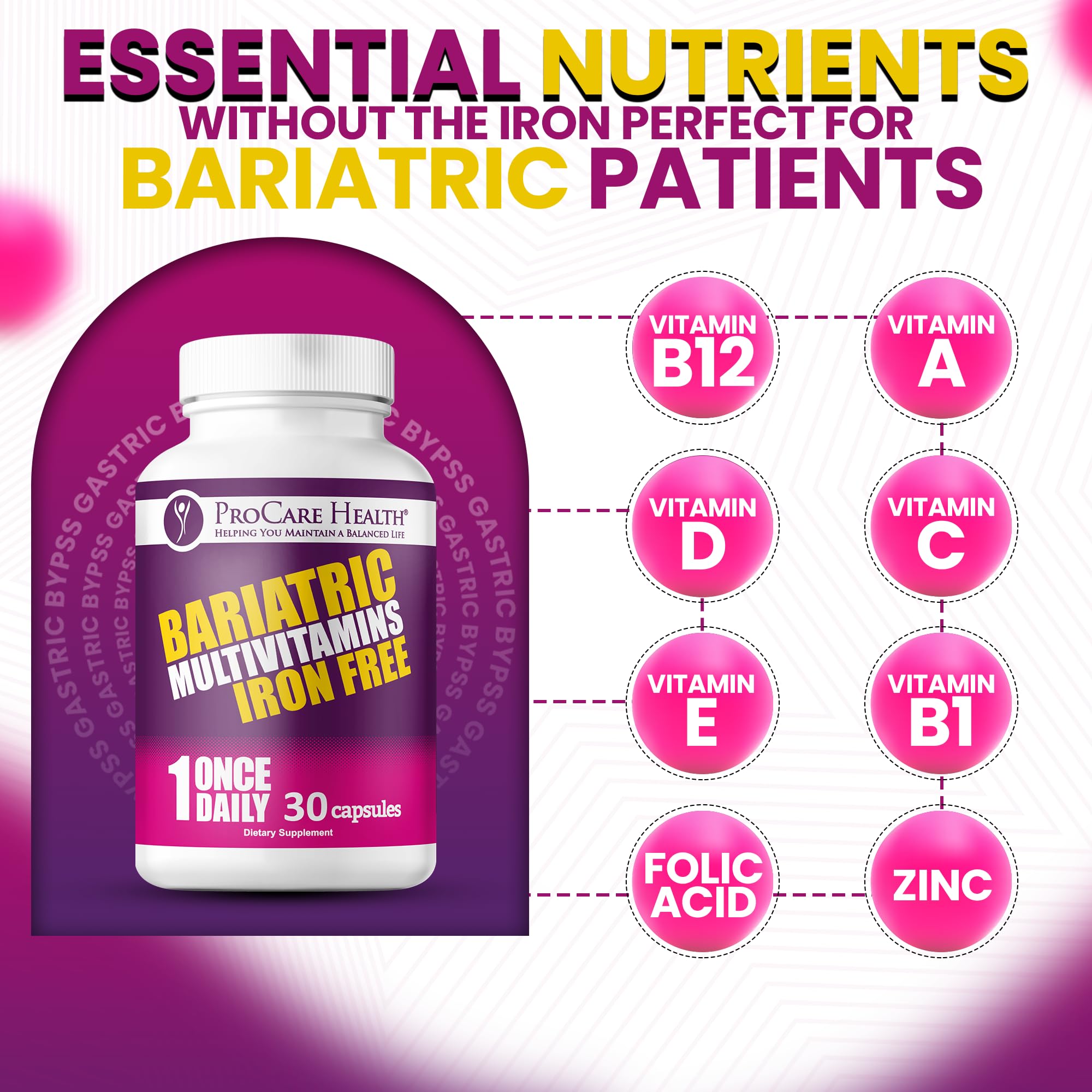 Capsules végétales faciles à avaler, digestion douce après chirurgie bariatrique.