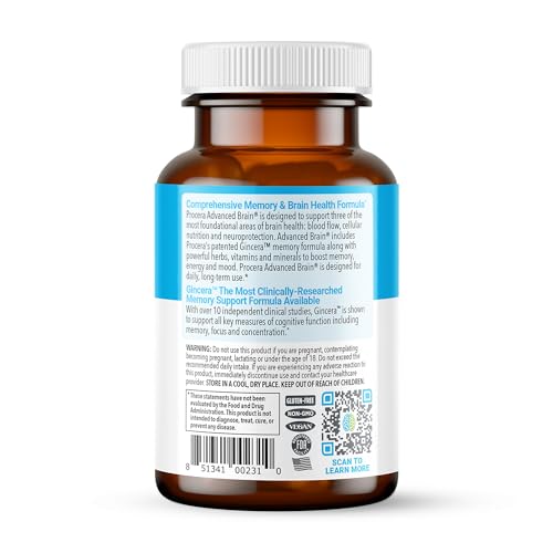 Procera Advanced Brain, gélules, facilite la concentration lors de tâches complexes.