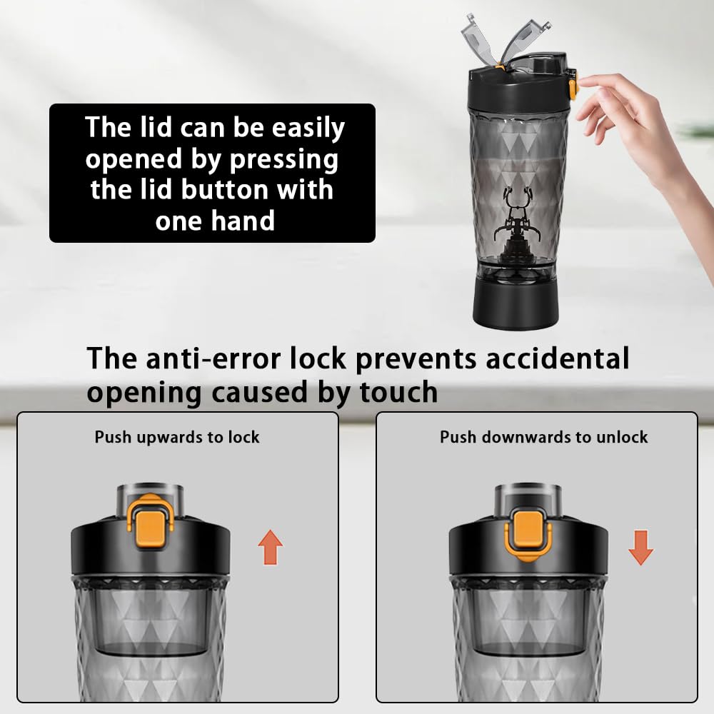 PROCHAIN Shaker bouchon anti-fuite Pop-Up assurant un transport sans déversement.