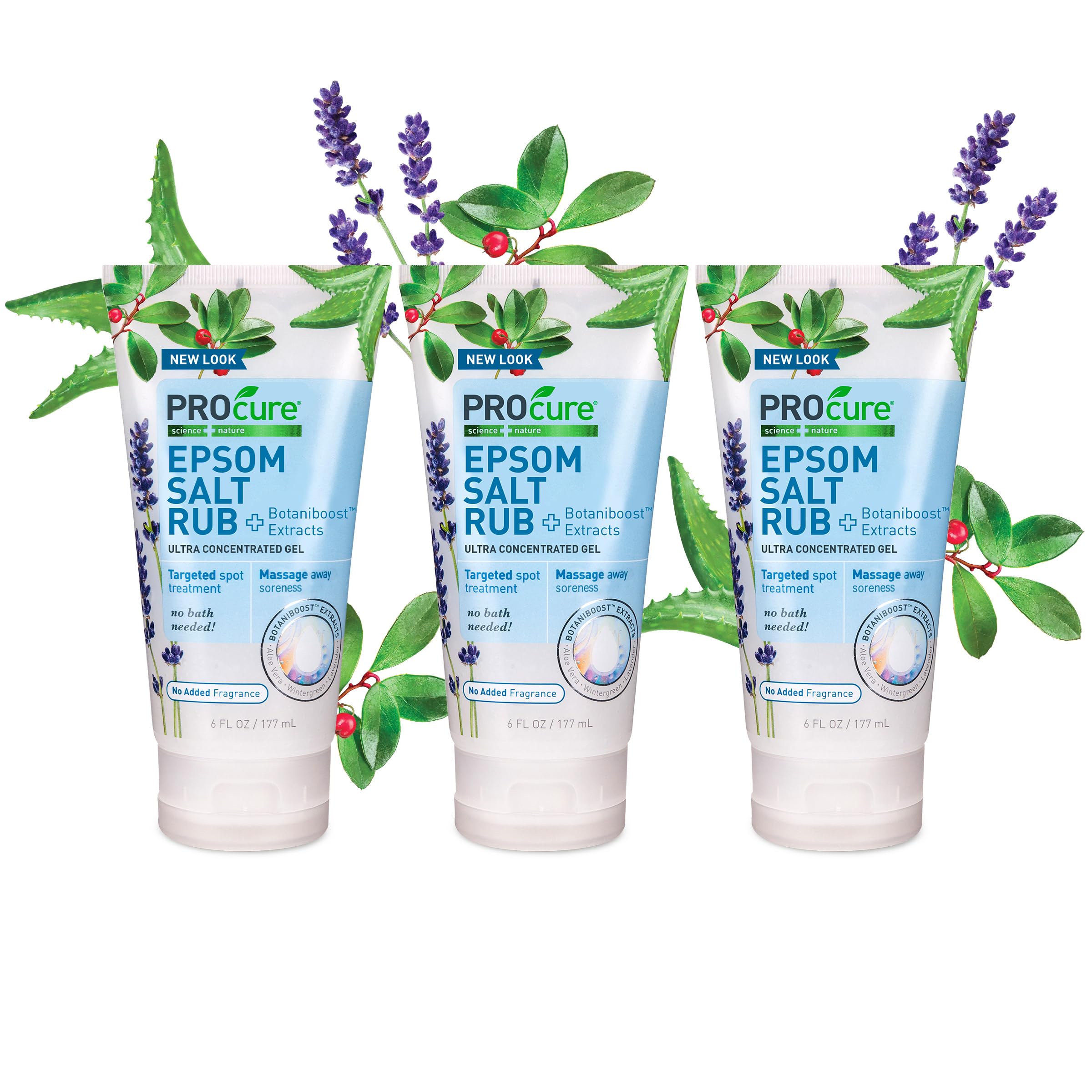 PROcure Gel Rub sel d’Epsom Pack 3, pratique pour récupérer les muscles après l’effort
