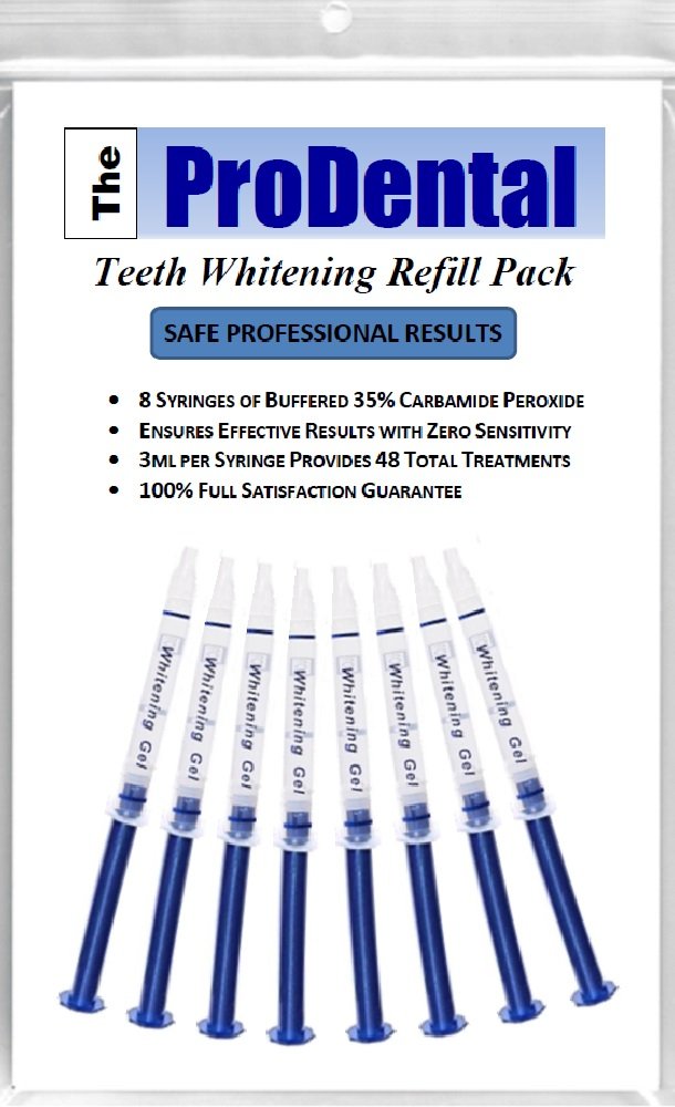 ProDental seringue remplissage 8-seringues, pratique pour 48 traitements.