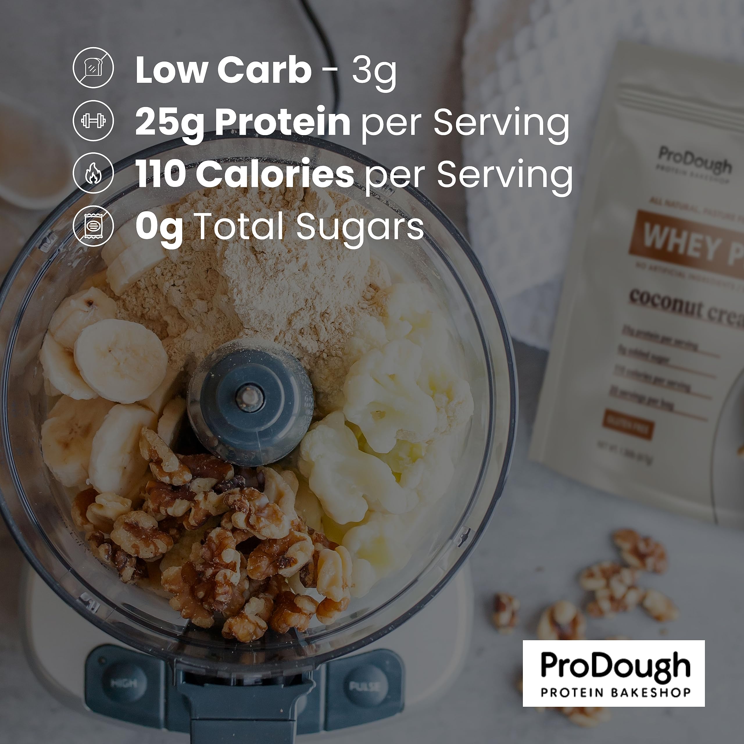 Verre shake ProDough crème coco texture onctueuse