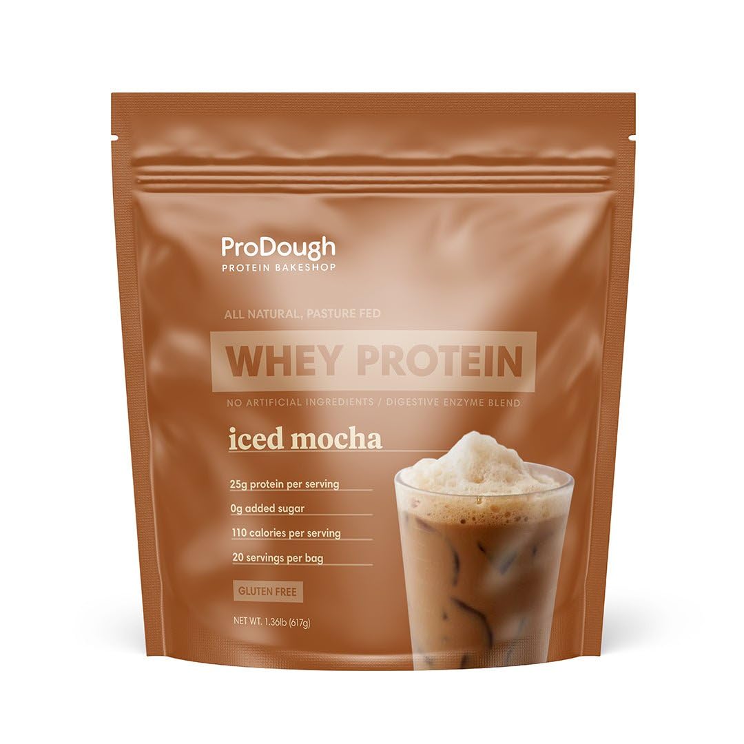 ProDough protéine gourmet mélange shake et texture onctueuse avec 25 g par portion.