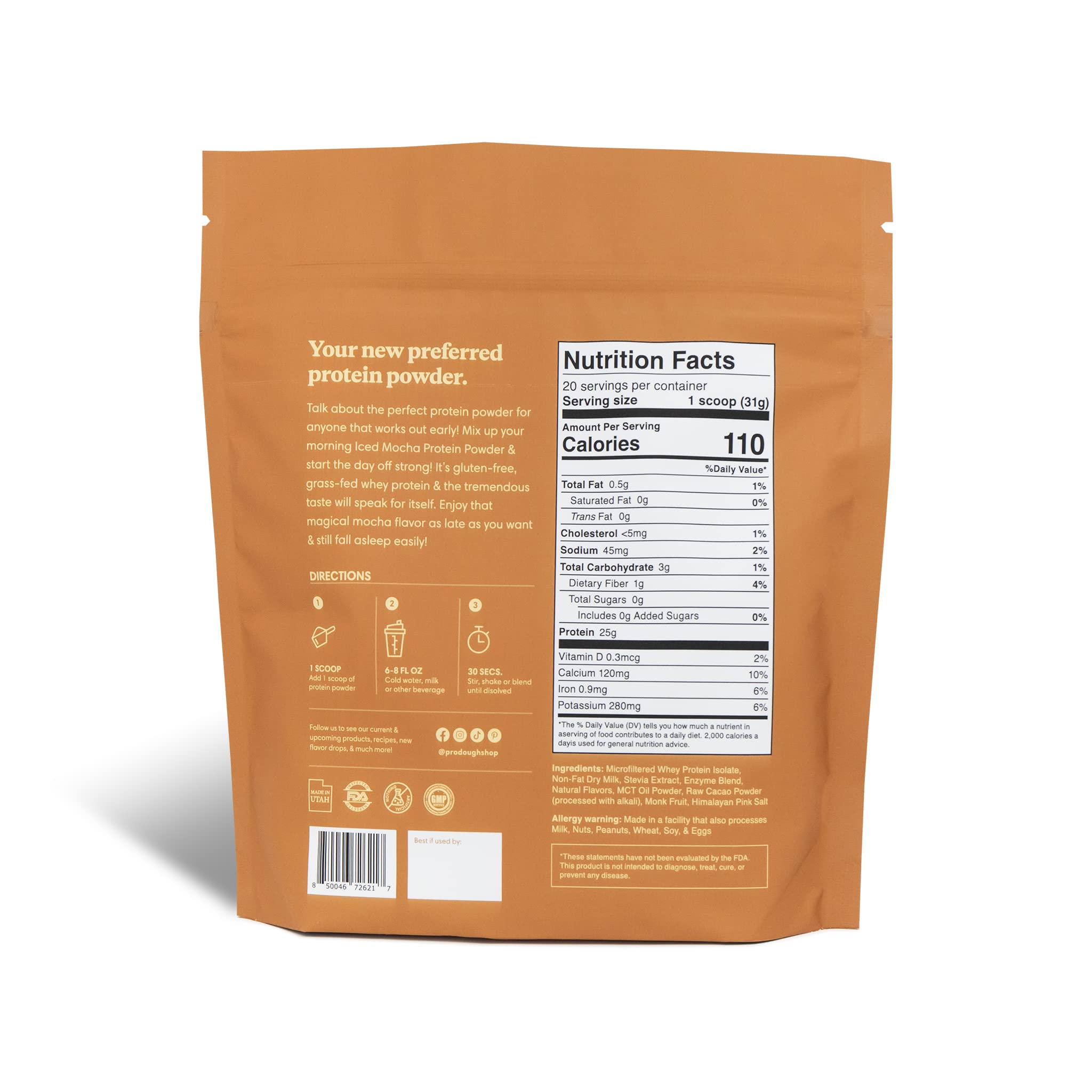 ProDough protéine isolate gourmet, digestion facilitée grâce au mélange enzymatique.