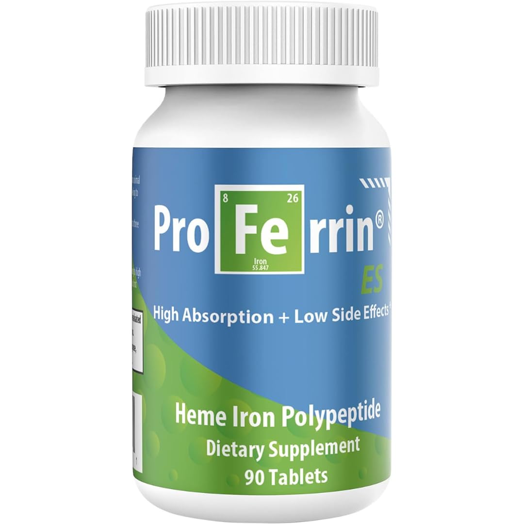 Proferrin ES – bouteille de tablettes, format pratique pour un usage quotidien.