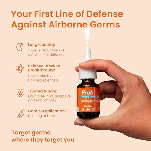 Profi Spray nasal, défense jusqu'à 8 heures, idéal lors de trajets.