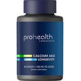 ProHealth CaAKG boîte 60 capsules, présentation claire pour un apport énergétique quotidien.