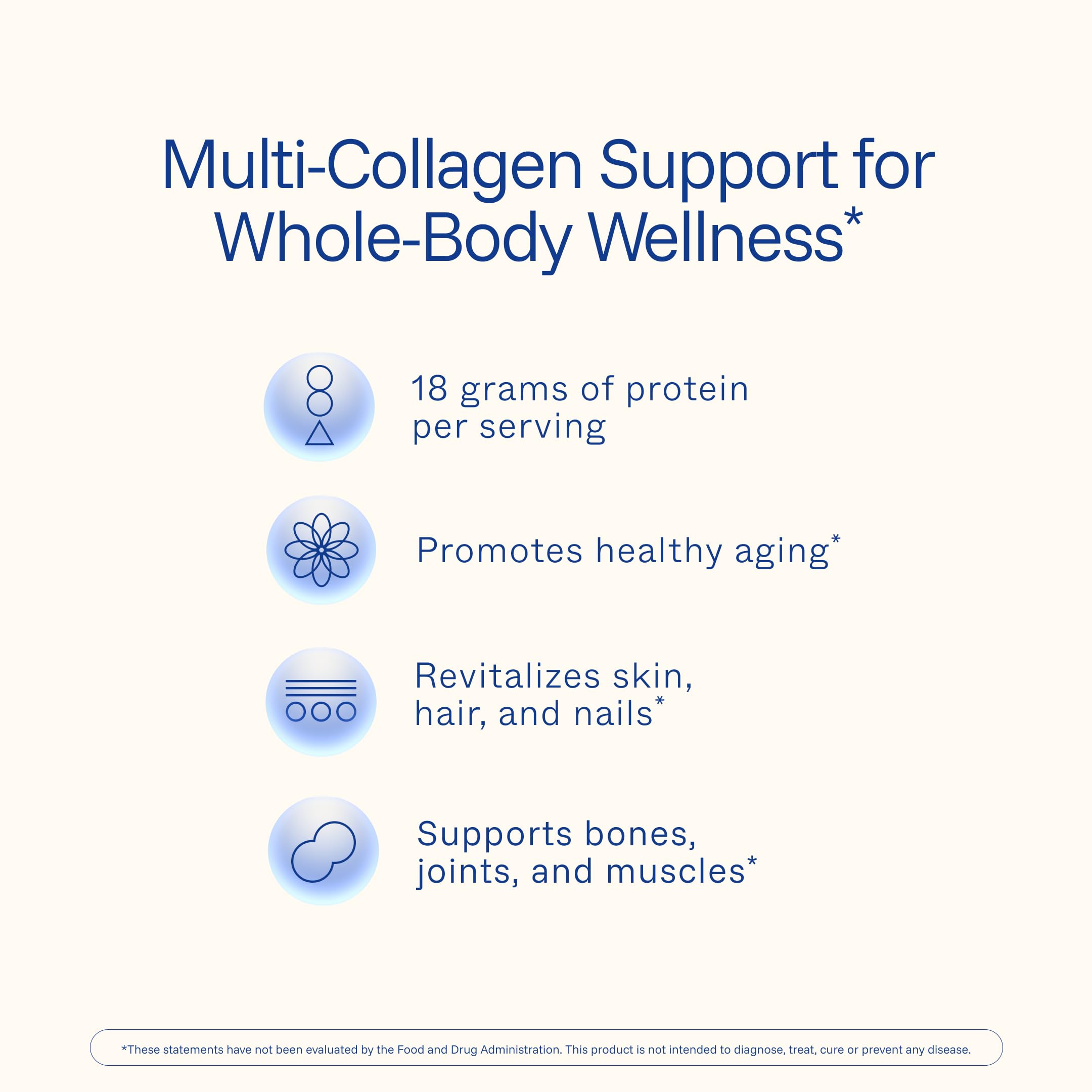Poudre ProHealth Longevity Collagen se dissolvant sans goût dans eau chaude ou froide