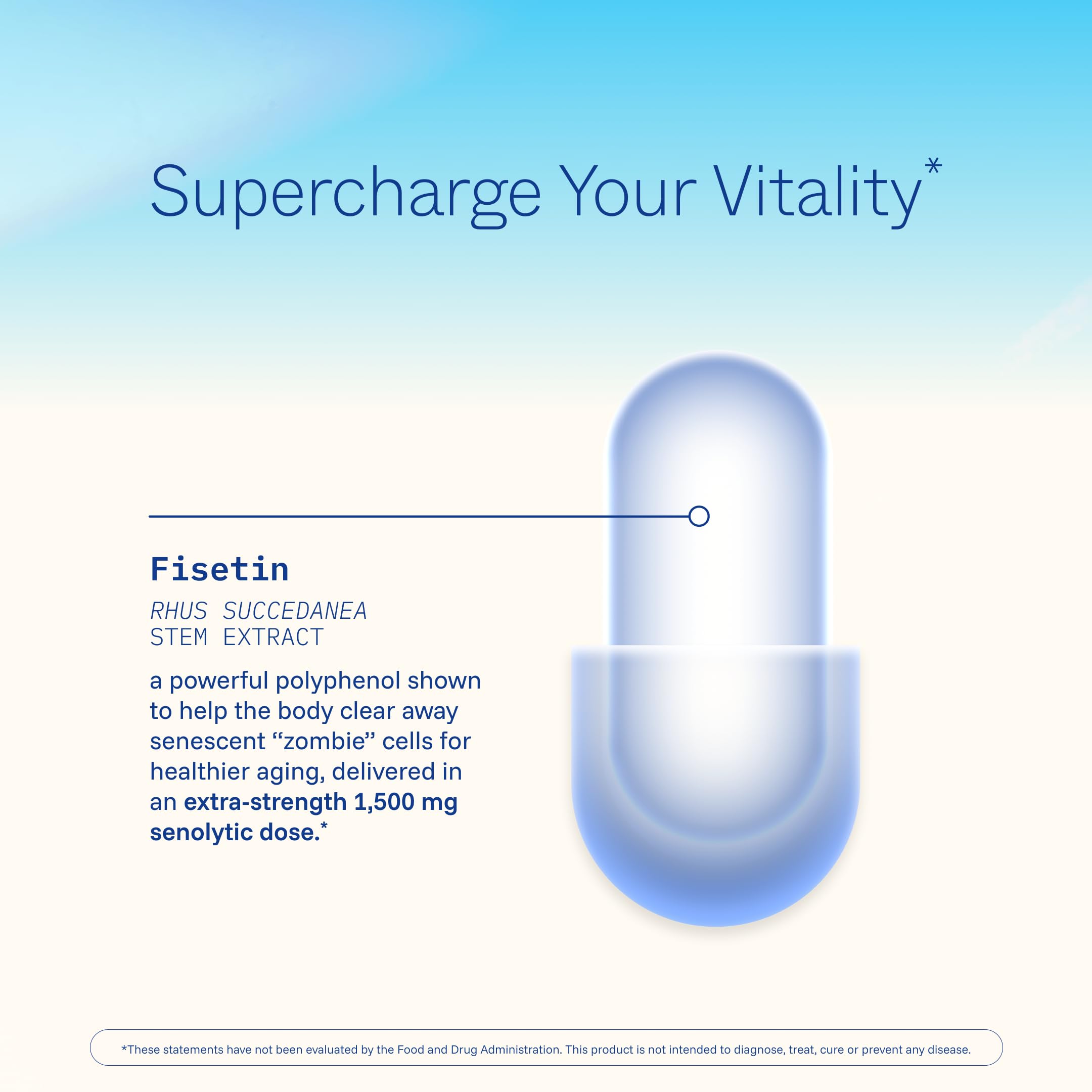 ProHealth Pure Fisetin option de dosage élevé pendant le reset de 5 jours.