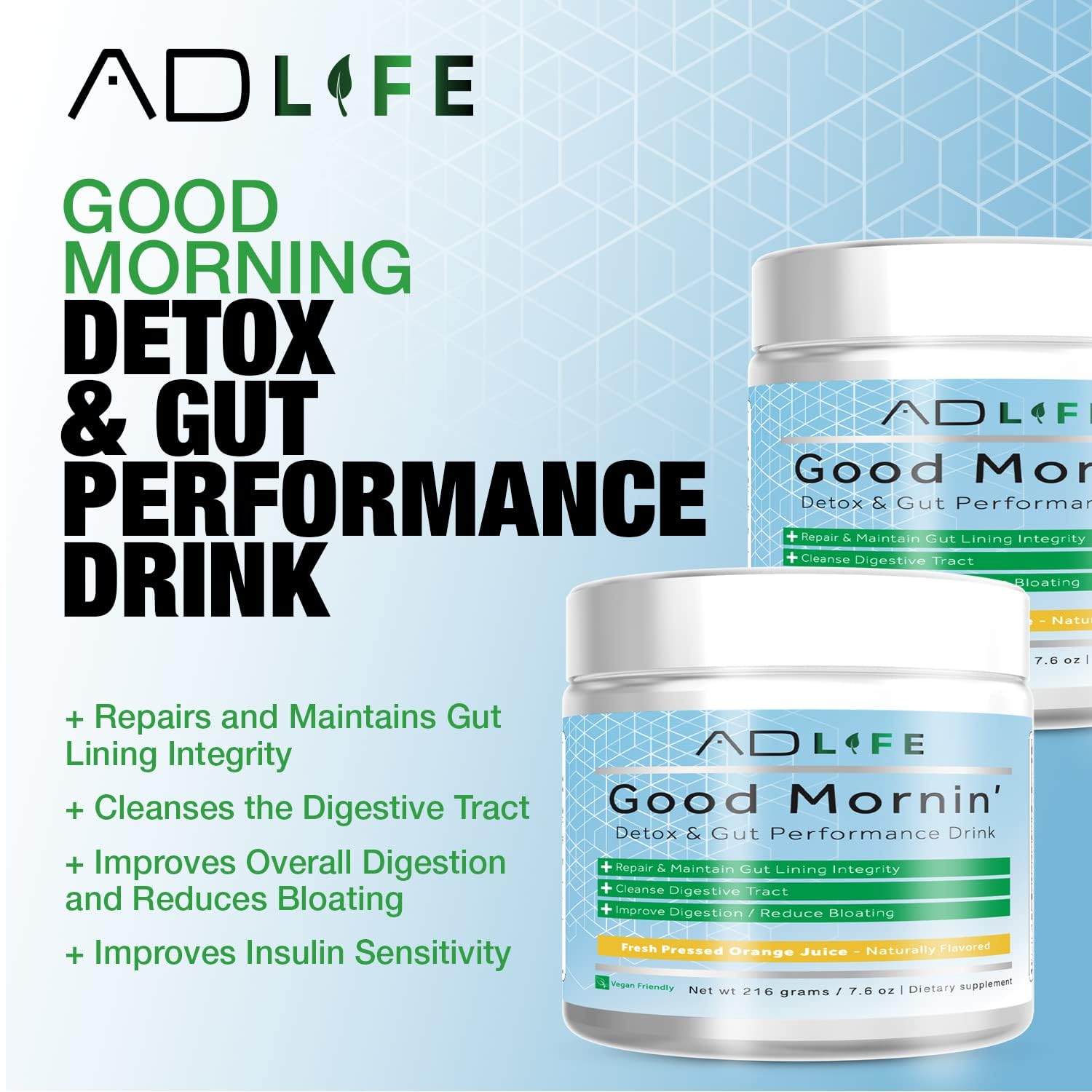 PROJECT AD Life Good Morning glutamine-infusion, peut soutenir la digestion après les repas.