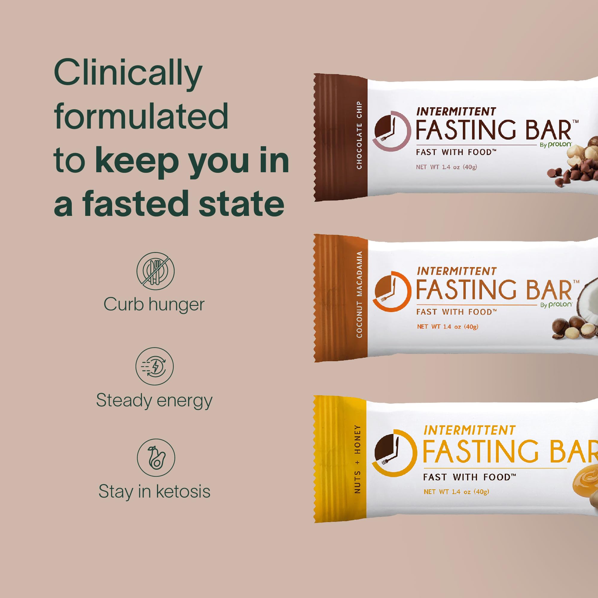 Barre Prolon Fibre 7g pour favoriser la satiété lors des journées actives.