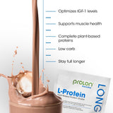 Prolon Protéine en poudre, étiquette claire et informations nutritionnelles utiles.