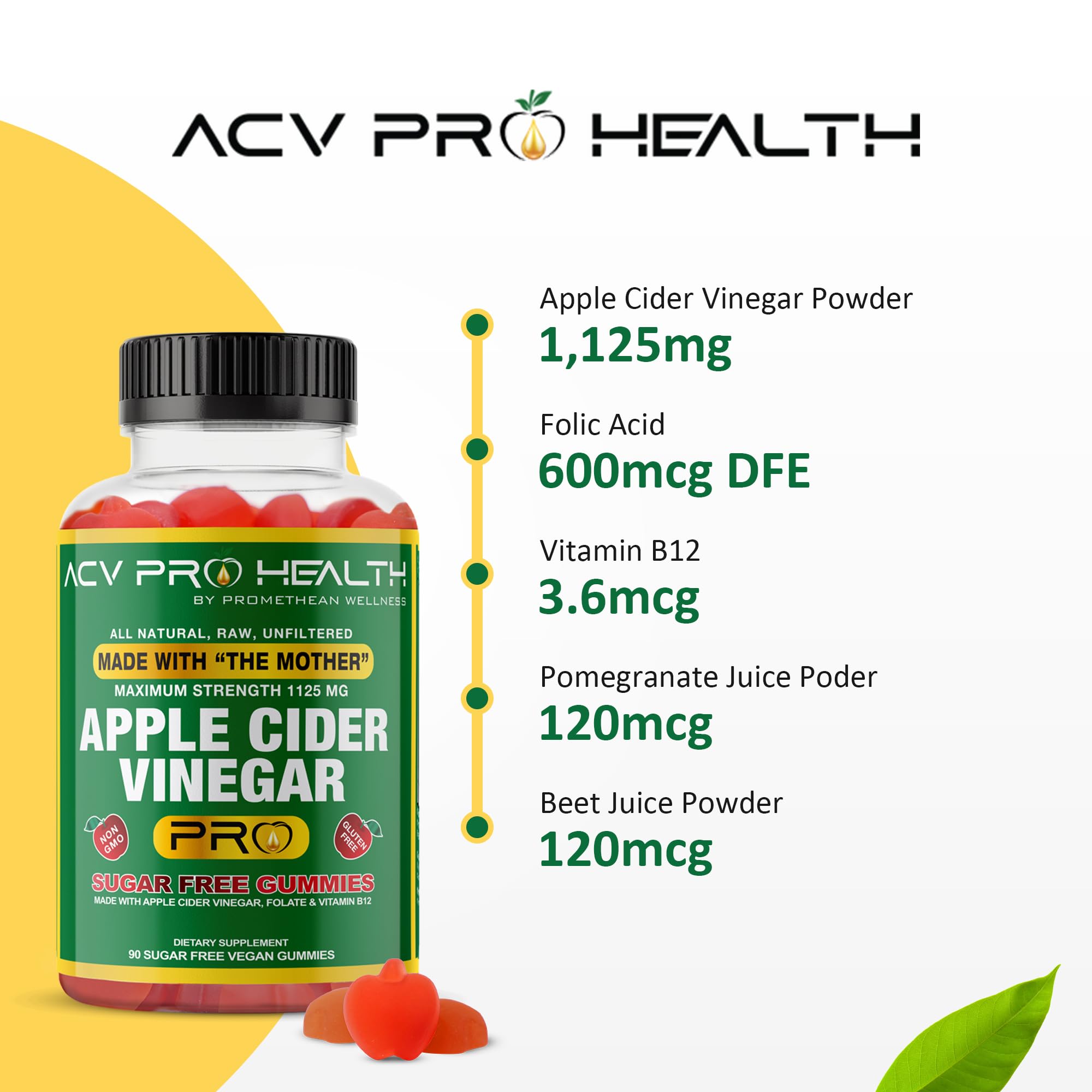 Texture douce des gélules ACV Promethean Wellness