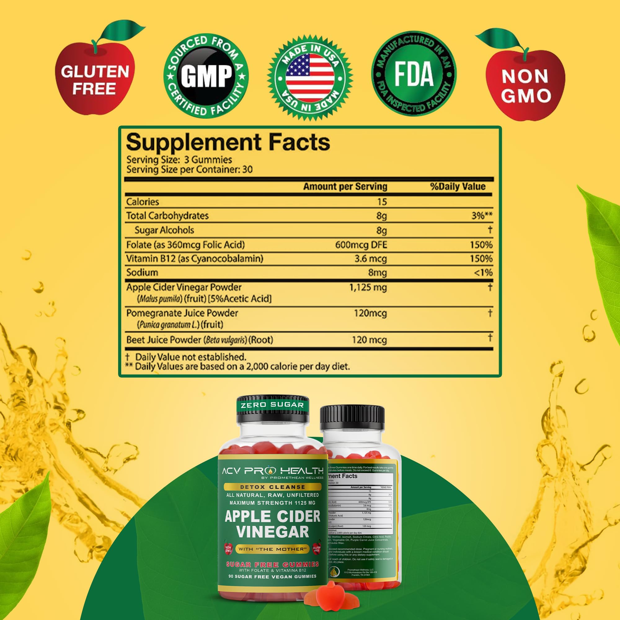 Utilisation quotidienne des ACV Gummies Promethean Wellness