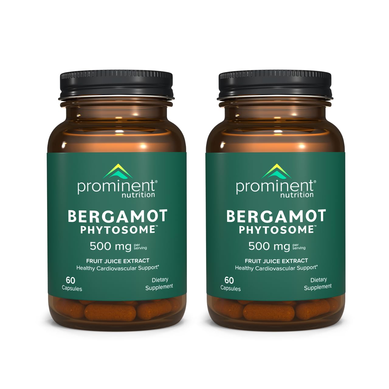 Prominent Nutrition Bergamot Phytosome bouteille 60 capsules, soutien potentiel à la santé cardio-vasculaire.
