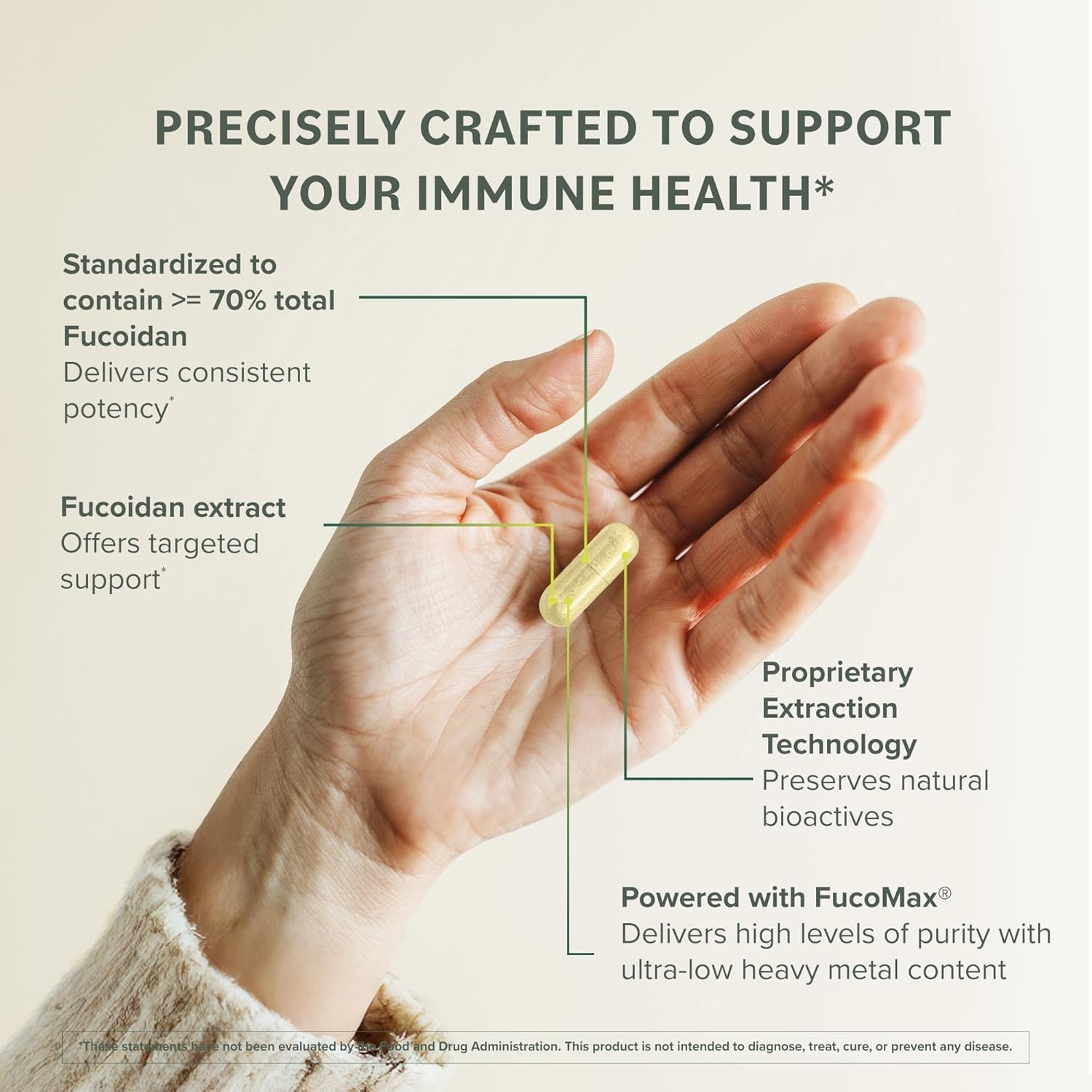 Prominent Nutrition Fucoidan Capsules-vegan : option végétalienne sans OGM pour la routine santé.