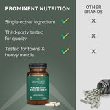 Prominent Nutrition Magnésium Bisglycinate Usage Quotidien, capsule facile à prendre.