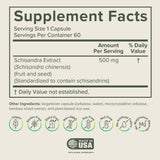 Schisandra Prominent Nutrition capsules vegan, sans colorants et faciles à prendre.