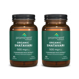 Prominent Nutrition Shatavari: bouteille de pilules soutenant potentiellement l’équilibre hormonal féminin.