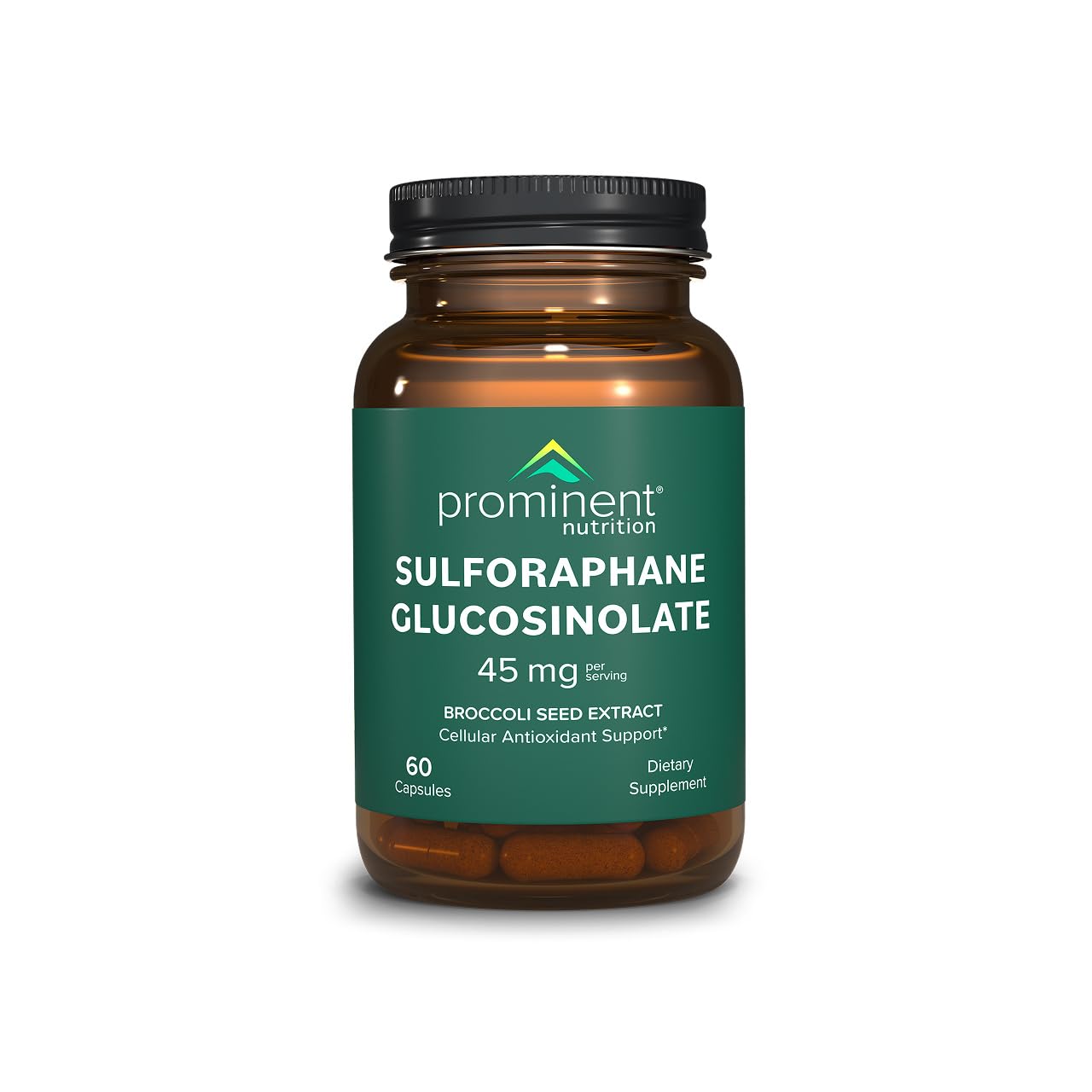 Bouteille Prominent Nutrition Sulforaphane, pratique pour une routine quotidienne bien-être.