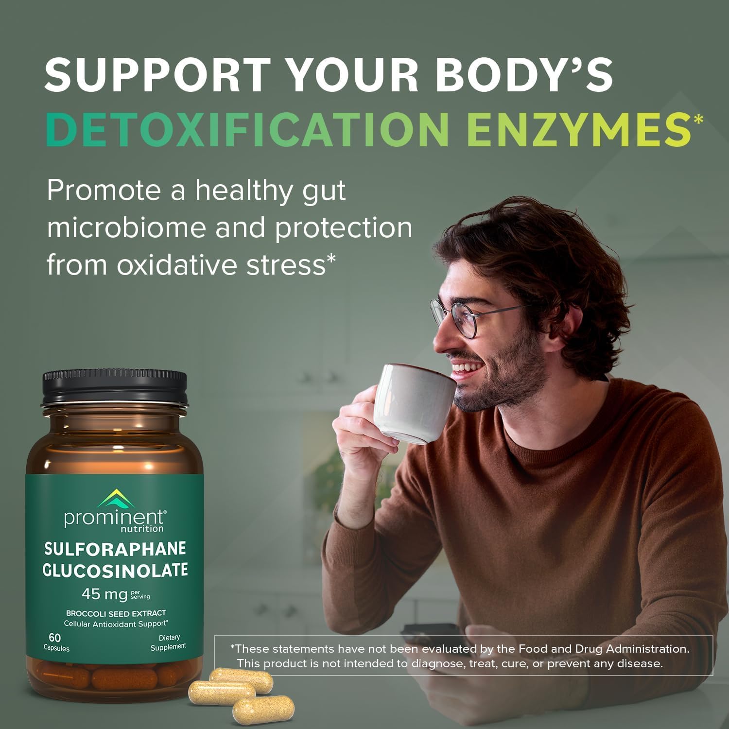 Prominent Nutrition sulforaphane gélules vegan sans gluten, adaptées à votre style de vie.