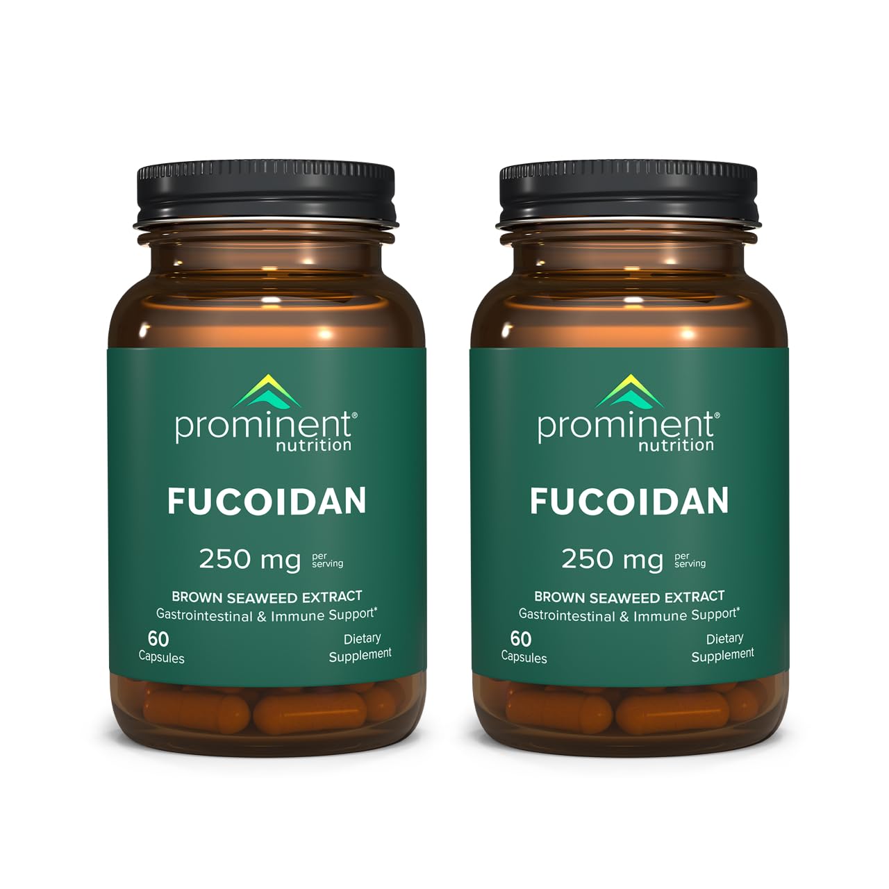 Prominent Nutrition Fucoidan : ensemble de deux boîtes pour le soutien digestif potentiel.