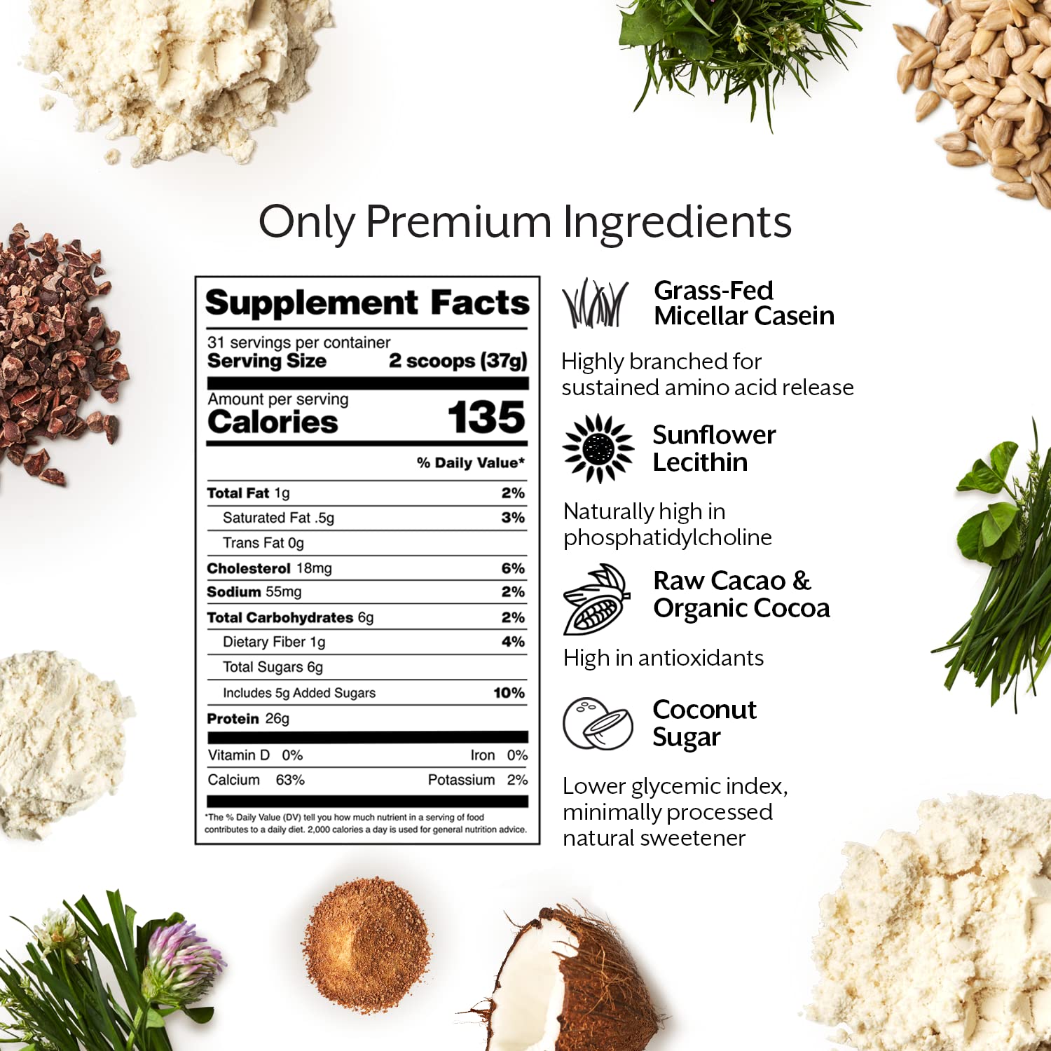 ProMix Nutrition Caseine Protéine: sucre de coco naturel et douceur équilibrée
