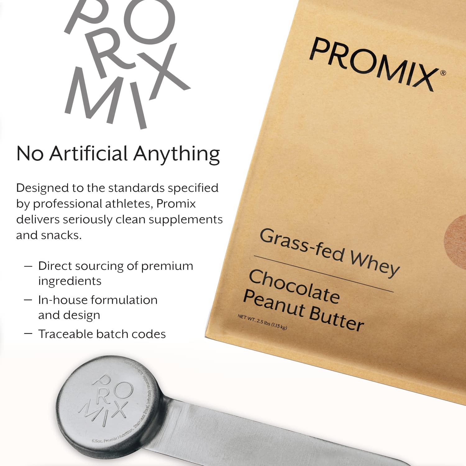 Dosettes de mesure Promix Nutrition faciles à utiliser.