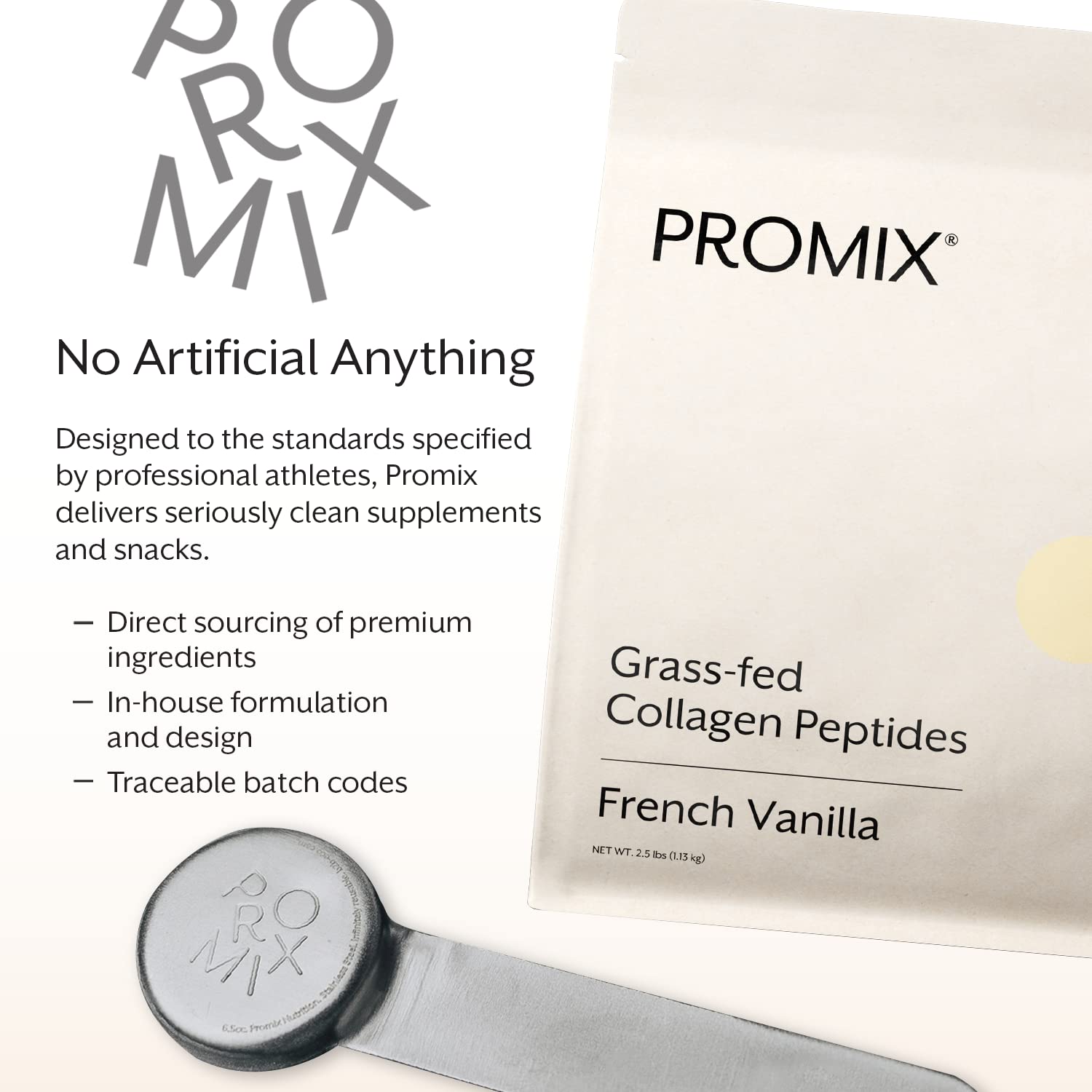 Promix Nutrition ingrédients naturels, sans gluten ni OGM pour une alimentation consciente.