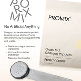 Promix Nutrition ingrédients naturels, sans gluten ni OGM pour une alimentation consciente.