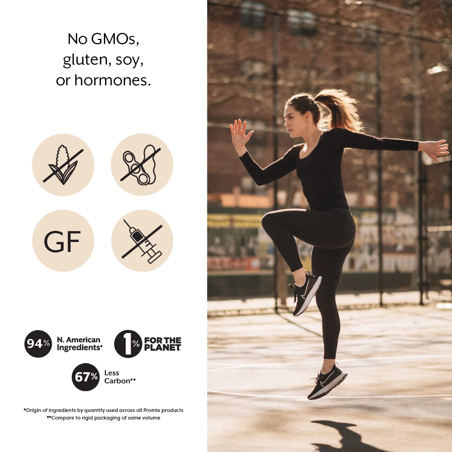 Promix Nutrition mélange-poudre pour shakes, mélange rapide et homogène.
