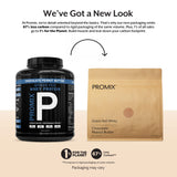 Texture fine de la poudre whey Promix Nutrition chocolat cacahuète, facile à mélanger.