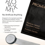 ProMix Casein Vanille — texture lisse et absorption facilitée.