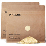 ProMix Nutrition protéine végétale vanille dans un pot, goût agréable et digestibilité améliorée