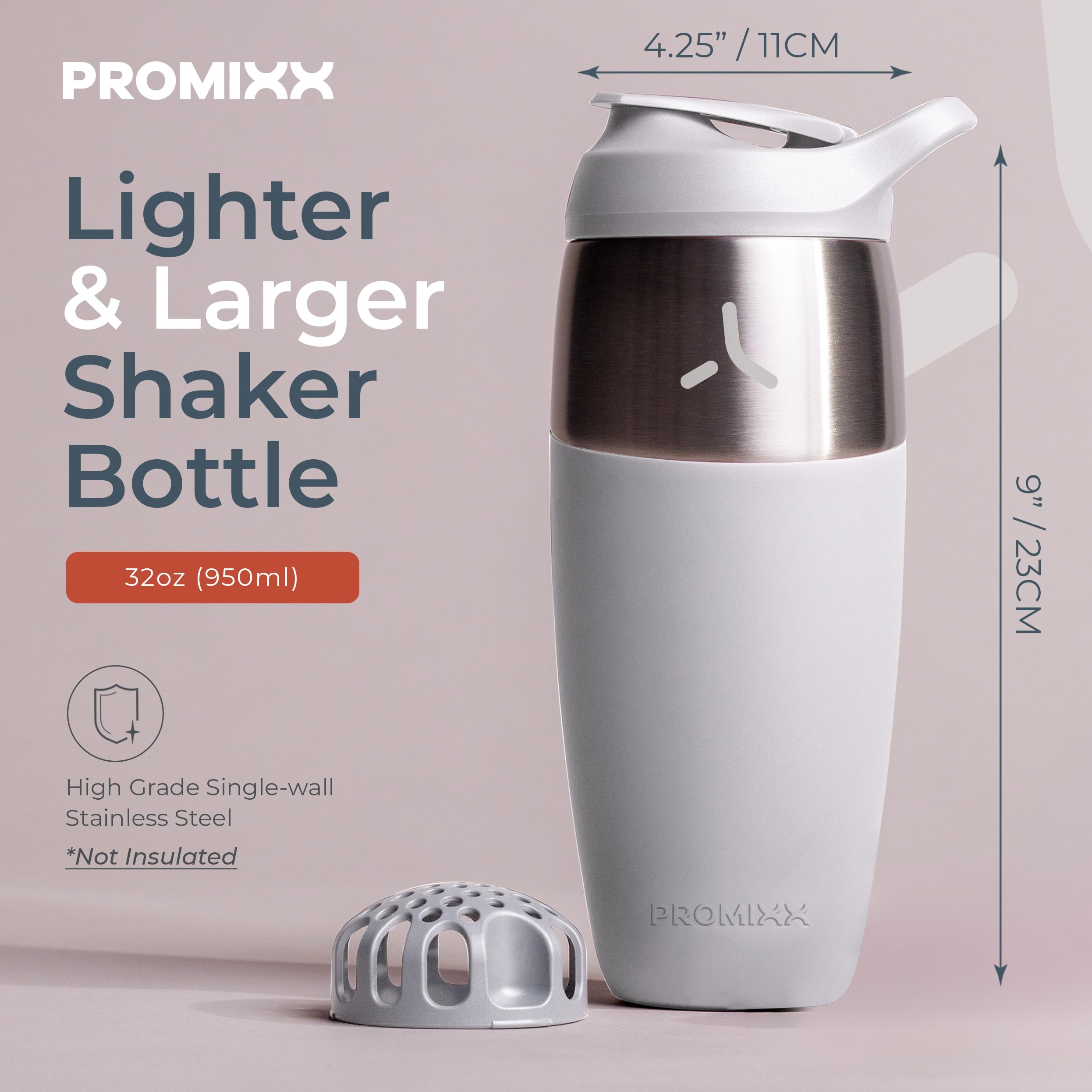 Promixx Agitateur intégré Snap-Fit, mélange homogène sans grumeaux.
