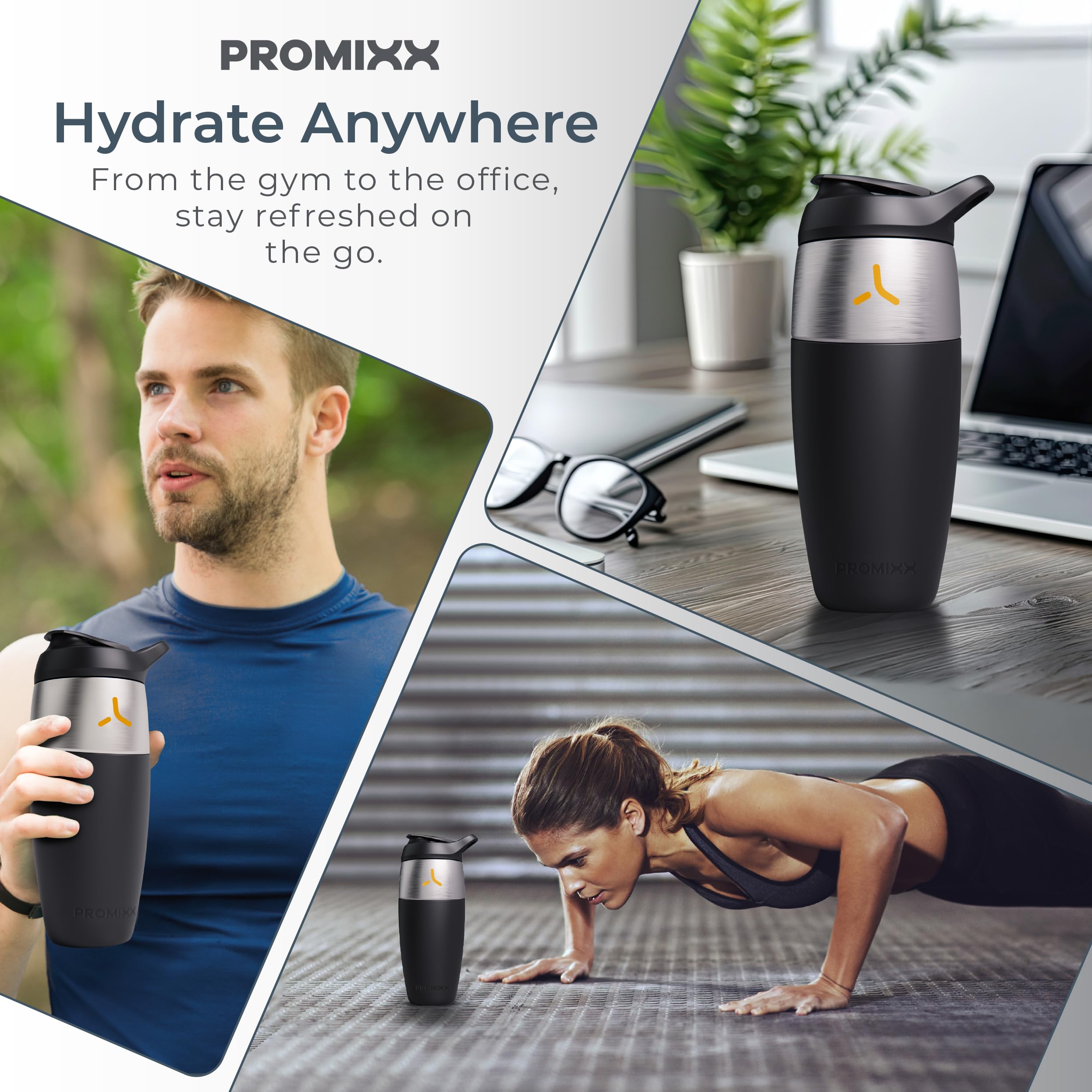 Promixx Capacité 32 onces, moins de remplissages pendant les séances.