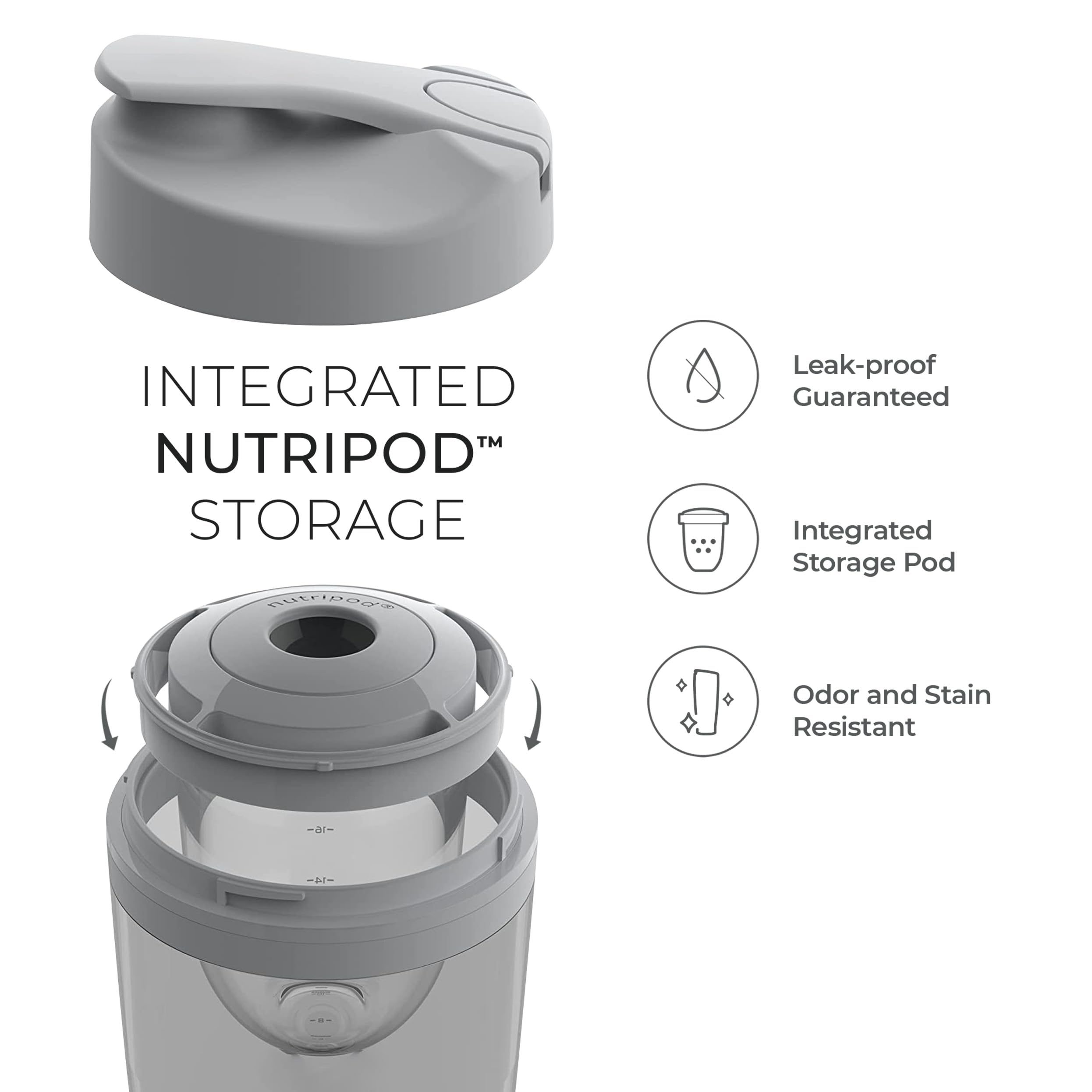 Promixx Pro – capuchon anti-fuite assure zéro fuite dans le sac.