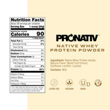 Mélange rapide Pronativ whey native en vanille pour boisson riche en protéines