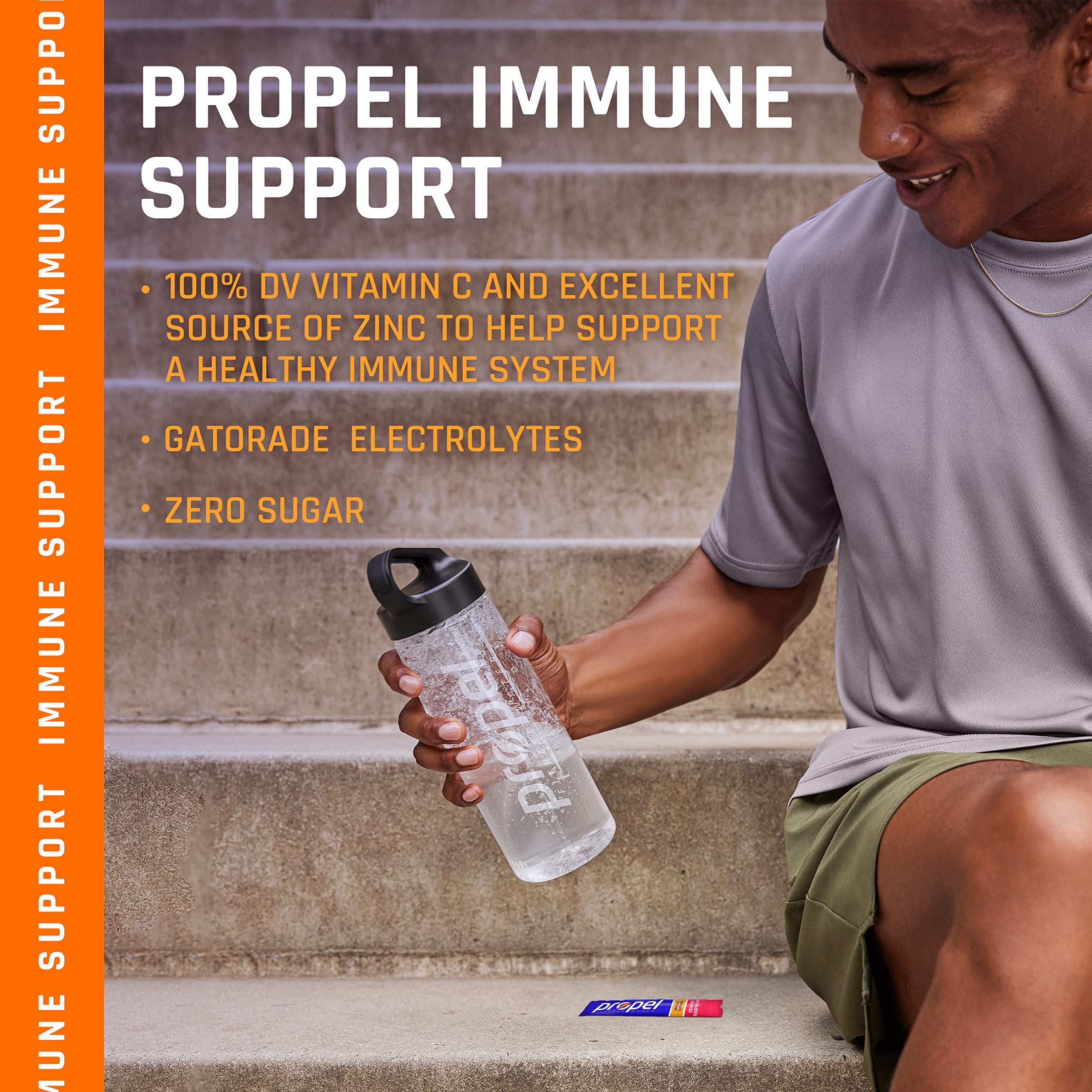 Propel Immunité Poudre Dissoudre Eau Glace, préparation rapide.