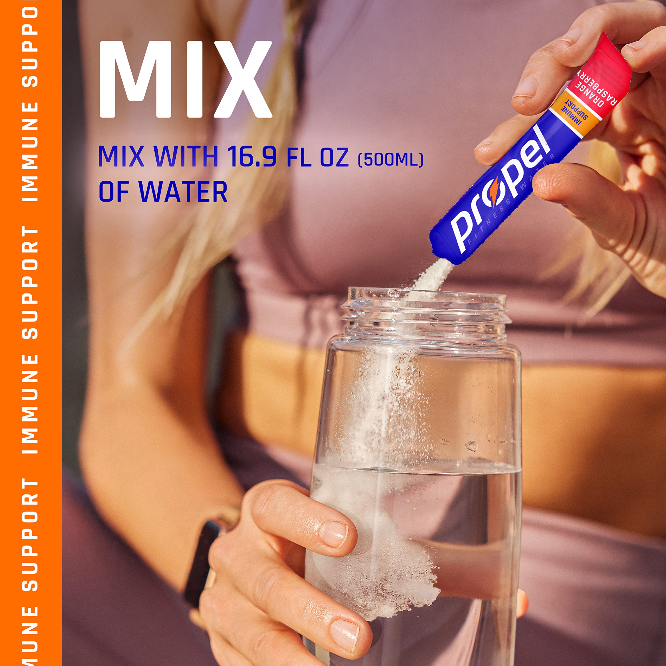 Propel Immunité Poudre Emballage Boite, rangement pratique.