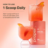 Proper Coraux Daily Glow poudre-acide-hyaluronique, aide à l'hydratation cutanée.
