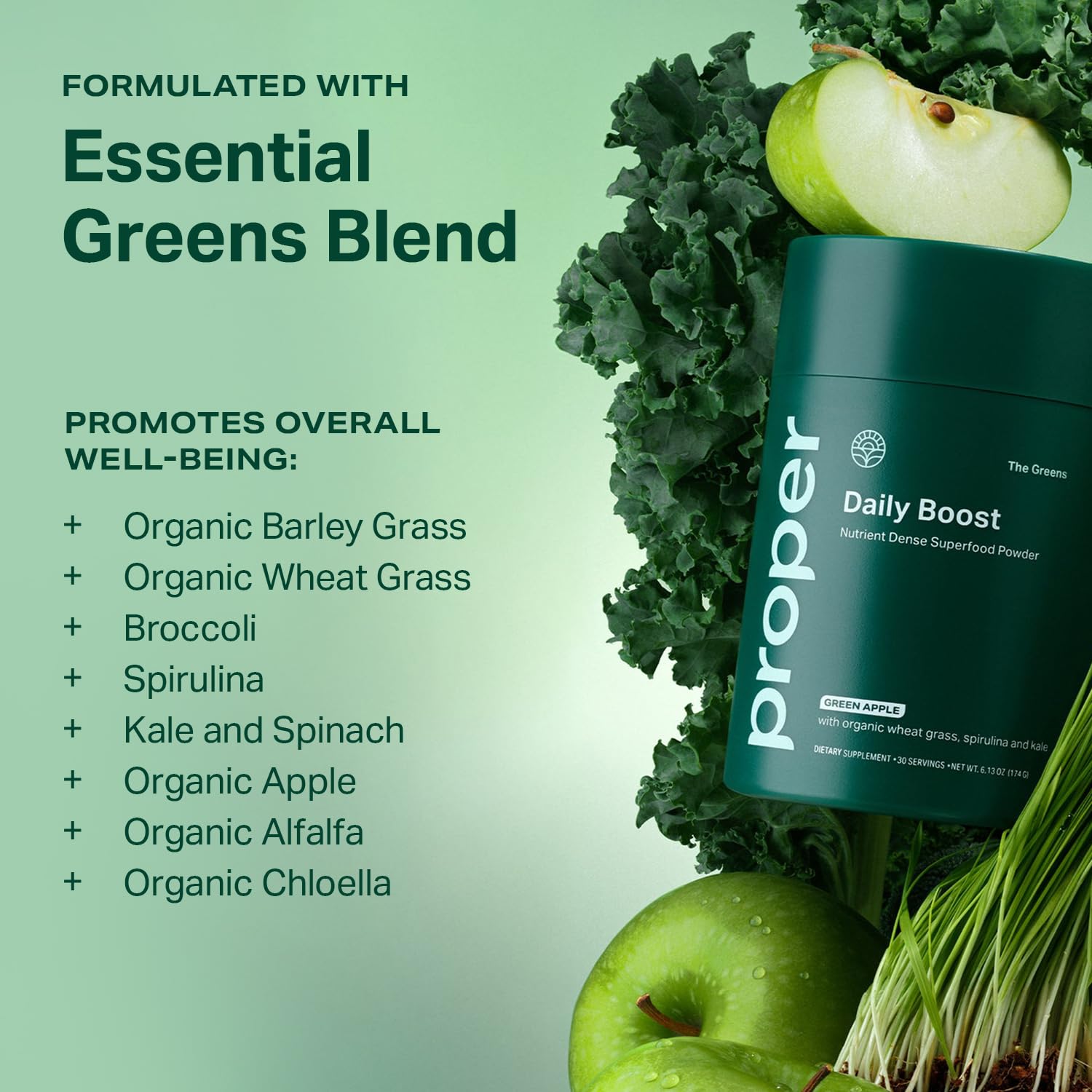 Proper Greens: antioxydants naturels issus de légumes verts variés