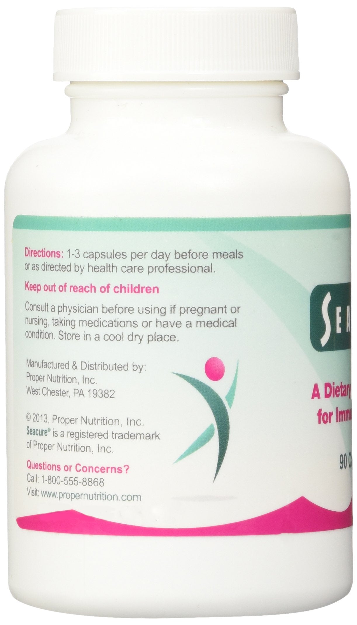 Capsule SeaVive indiquant le dosage d'une capsule par prise pour l'usage quotidien.