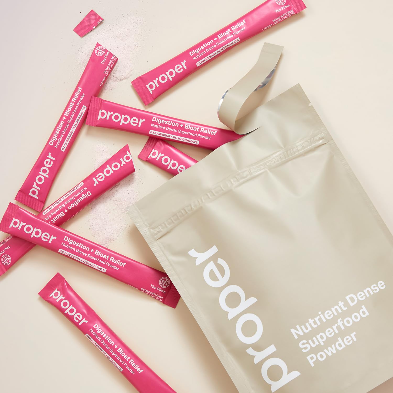 Proper Pinks relief ballonnements - aide ponctuelle contre les ballonnements.