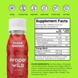 Proper Wild bouteille 74ml pomme-crisp, format portable pour énergie en déplacement.